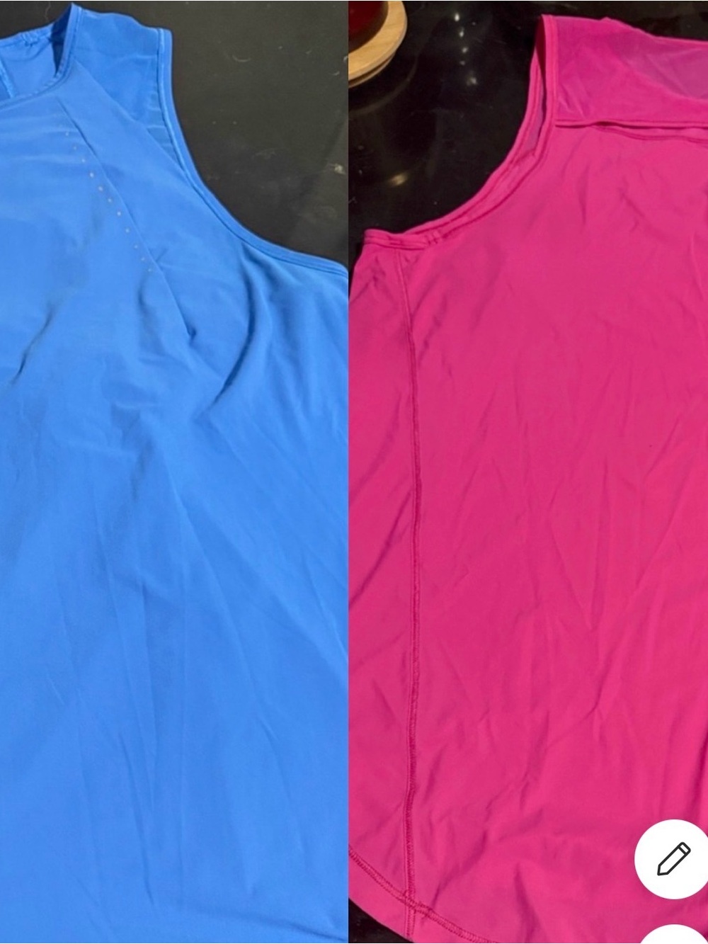 lululemon athletica Bright Blue and Hot Pink Performance Tank